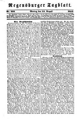 Regensburger Tagblatt Montag 14. August 1854