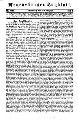 Regensburger Tagblatt Mittwoch 23. August 1854
