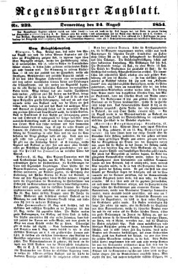 Regensburger Tagblatt Donnerstag 24. August 1854