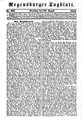 Regensburger Tagblatt Dienstag 29. August 1854