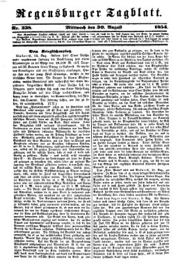 Regensburger Tagblatt Mittwoch 30. August 1854