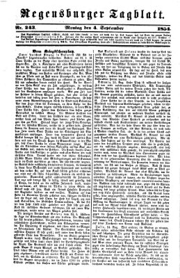 Regensburger Tagblatt Montag 4. September 1854