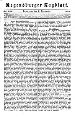 Regensburger Tagblatt Donnerstag 7. September 1854