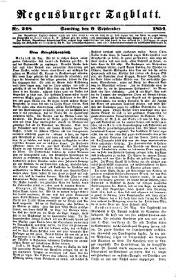 Regensburger Tagblatt Samstag 9. September 1854