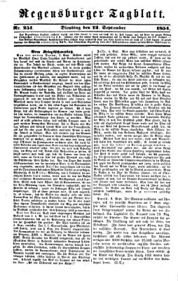 Regensburger Tagblatt Dienstag 12. September 1854