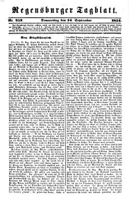 Regensburger Tagblatt Donnerstag 14. September 1854