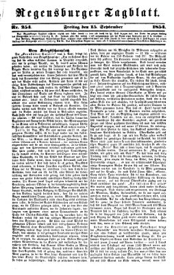 Regensburger Tagblatt Freitag 15. September 1854