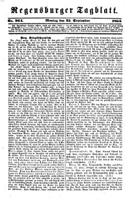 Regensburger Tagblatt Montag 25. September 1854