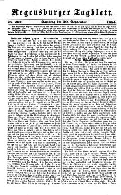 Regensburger Tagblatt Samstag 30. September 1854