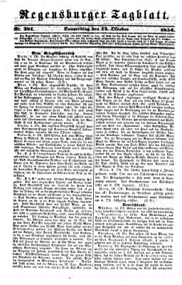 Regensburger Tagblatt Donnerstag 12. Oktober 1854