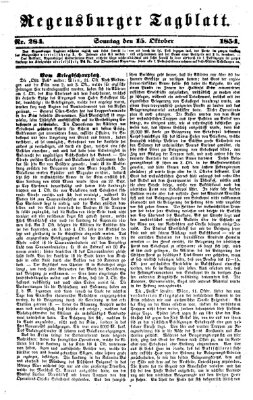 Regensburger Tagblatt Sonntag 15. Oktober 1854