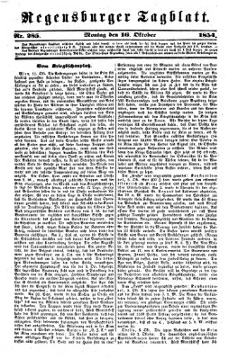 Regensburger Tagblatt Montag 16. Oktober 1854