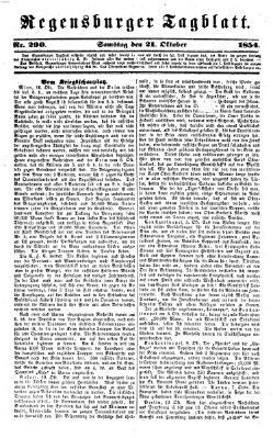 Regensburger Tagblatt Samstag 21. Oktober 1854