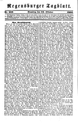 Regensburger Tagblatt Dienstag 24. Oktober 1854