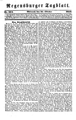 Regensburger Tagblatt Mittwoch 25. Oktober 1854