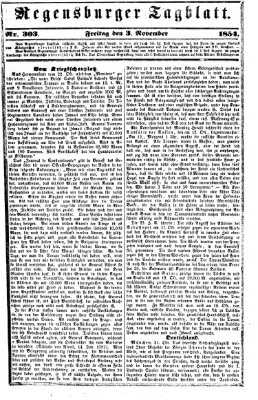 Regensburger Tagblatt Freitag 3. November 1854