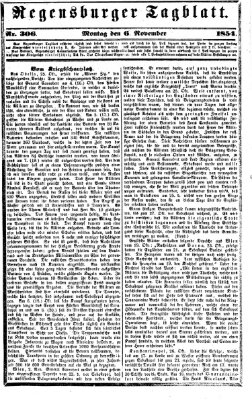 Regensburger Tagblatt Montag 6. November 1854