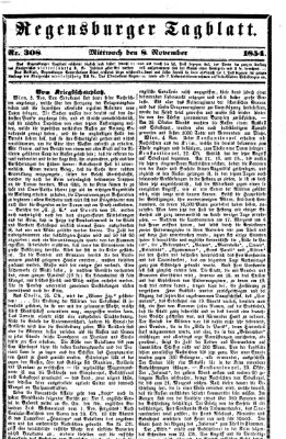 Regensburger Tagblatt Mittwoch 8. November 1854