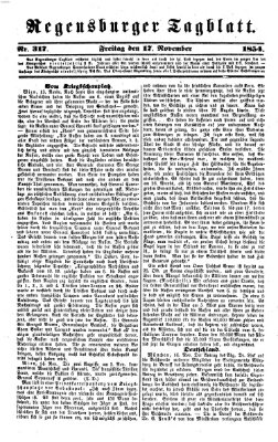 Regensburger Tagblatt Freitag 17. November 1854