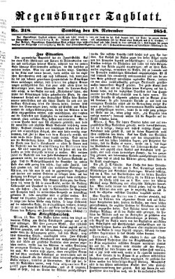 Regensburger Tagblatt Samstag 18. November 1854