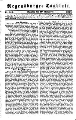 Regensburger Tagblatt Sonntag 19. November 1854