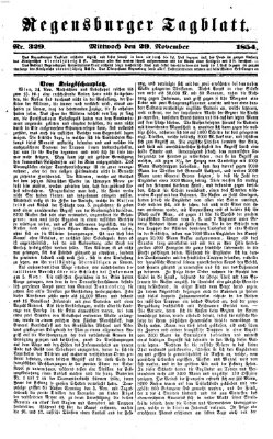 Regensburger Tagblatt Mittwoch 29. November 1854