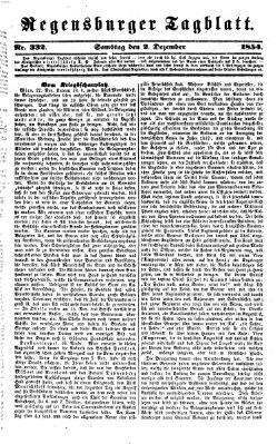 Regensburger Tagblatt Samstag 2. Dezember 1854