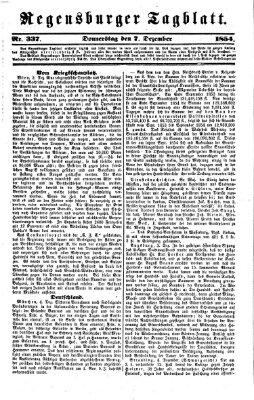 Regensburger Tagblatt Donnerstag 7. Dezember 1854