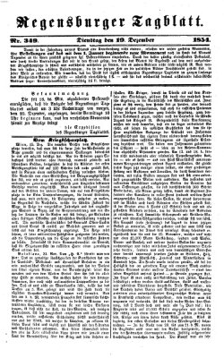 Regensburger Tagblatt Dienstag 19. Dezember 1854