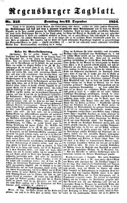 Regensburger Tagblatt Samstag 23. Dezember 1854