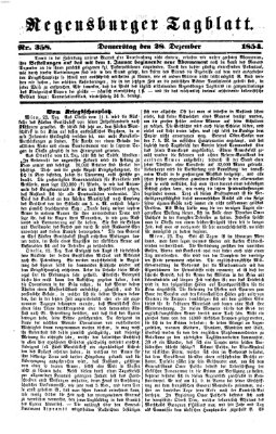 Regensburger Tagblatt Donnerstag 28. Dezember 1854