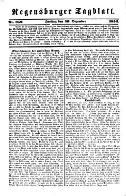 Regensburger Tagblatt Freitag 29. Dezember 1854