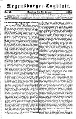 Regensburger Tagblatt Samstag 13. Januar 1855