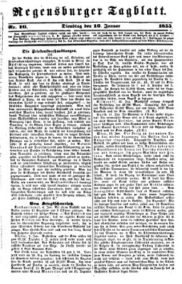 Regensburger Tagblatt Dienstag 16. Januar 1855