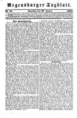 Regensburger Tagblatt Samstag 27. Januar 1855