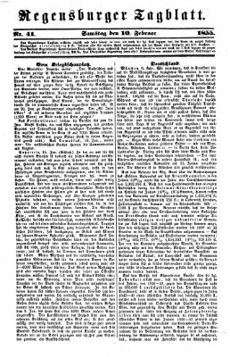 Regensburger Tagblatt Samstag 10. Februar 1855