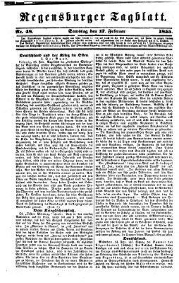 Regensburger Tagblatt Samstag 17. Februar 1855