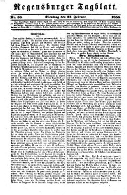 Regensburger Tagblatt Dienstag 27. Februar 1855