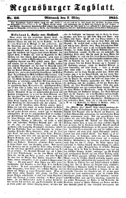 Regensburger Tagblatt Mittwoch 7. März 1855