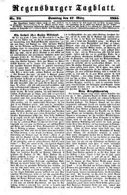 Regensburger Tagblatt Samstag 17. März 1855