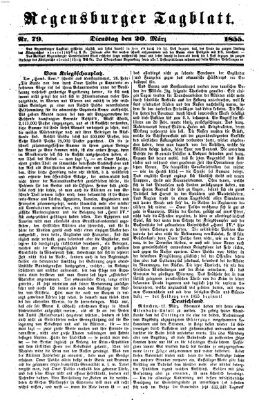 Regensburger Tagblatt Dienstag 20. März 1855