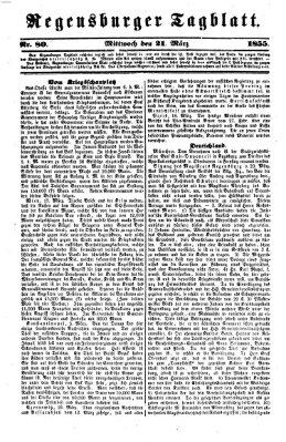 Regensburger Tagblatt Mittwoch 21. März 1855