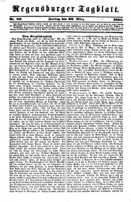 Regensburger Tagblatt Freitag 30. März 1855