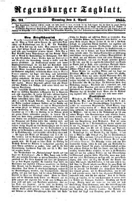 Regensburger Tagblatt Sonntag 1. April 1855