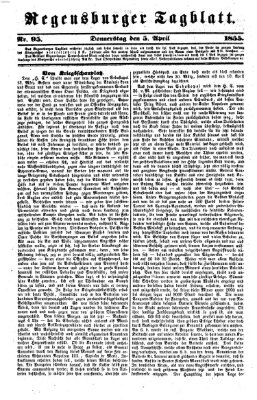 Regensburger Tagblatt Donnerstag 5. April 1855