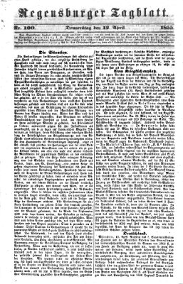 Regensburger Tagblatt Donnerstag 12. April 1855