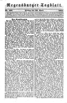 Regensburger Tagblatt Freitag 20. April 1855