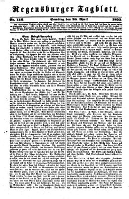 Regensburger Tagblatt Samstag 28. April 1855