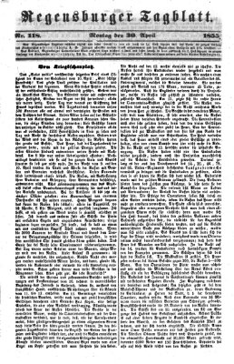 Regensburger Tagblatt Montag 30. April 1855