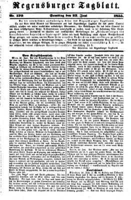 Regensburger Tagblatt Samstag 23. Juni 1855